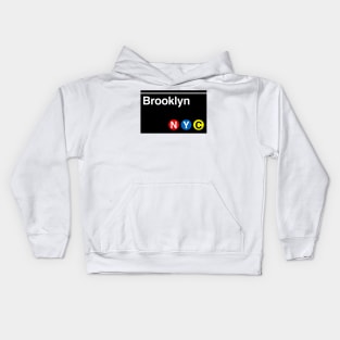 Brooklyn Subway Sign Kids Hoodie